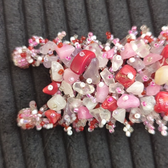 Pink Koala Genuine Leather Coin Pouch with Beaded Stone Chips Bracelet - Picture 7 of 7